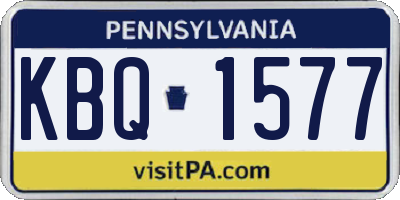 PA license plate KBQ1577