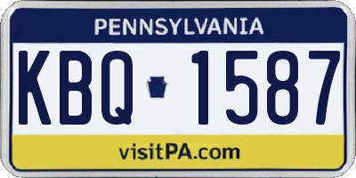 PA license plate KBQ1587