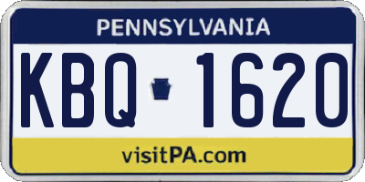 PA license plate KBQ1620