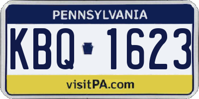 PA license plate KBQ1623