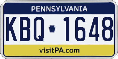 PA license plate KBQ1648