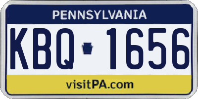 PA license plate KBQ1656