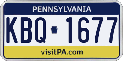 PA license plate KBQ1677