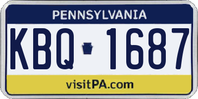 PA license plate KBQ1687