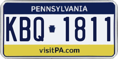 PA license plate KBQ1811