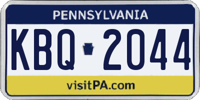 PA license plate KBQ2044