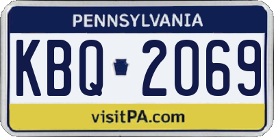 PA license plate KBQ2069
