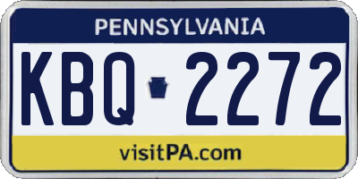 PA license plate KBQ2272