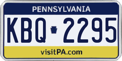PA license plate KBQ2295