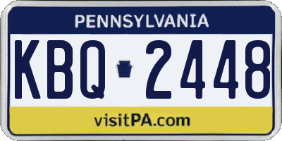 PA license plate KBQ2448