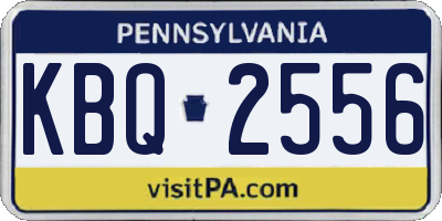 PA license plate KBQ2556
