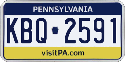 PA license plate KBQ2591