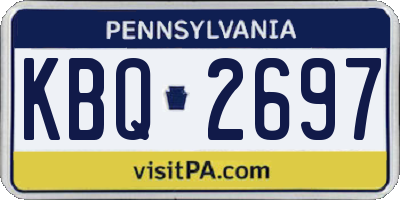 PA license plate KBQ2697