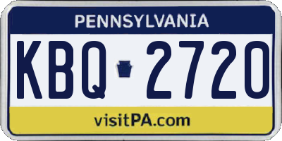 PA license plate KBQ2720