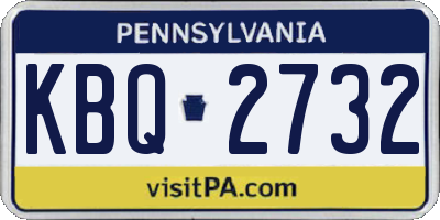 PA license plate KBQ2732
