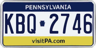 PA license plate KBQ2746