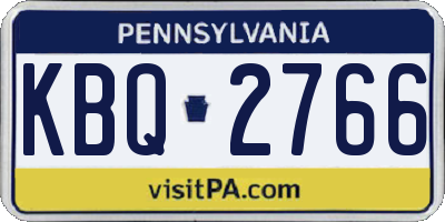 PA license plate KBQ2766