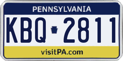 PA license plate KBQ2811