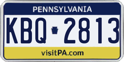 PA license plate KBQ2813