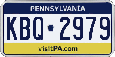 PA license plate KBQ2979