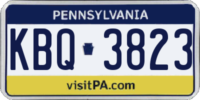 PA license plate KBQ3823