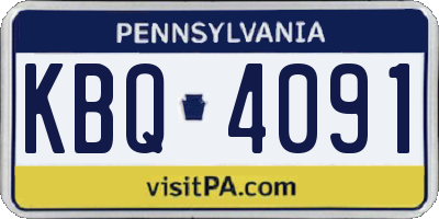 PA license plate KBQ4091
