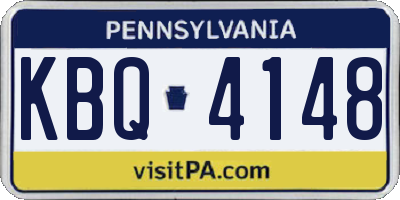 PA license plate KBQ4148