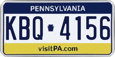 PA license plate KBQ4156
