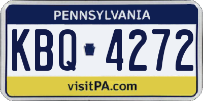 PA license plate KBQ4272