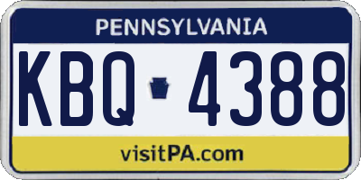 PA license plate KBQ4388