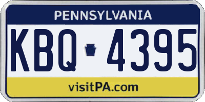 PA license plate KBQ4395