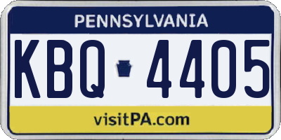 PA license plate KBQ4405
