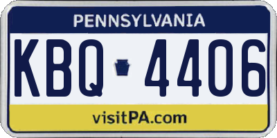 PA license plate KBQ4406