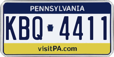 PA license plate KBQ4411