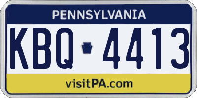 PA license plate KBQ4413