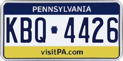 PA license plate KBQ4426