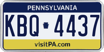 PA license plate KBQ4437