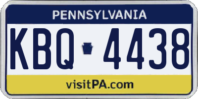 PA license plate KBQ4438