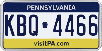 PA license plate KBQ4466