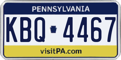 PA license plate KBQ4467