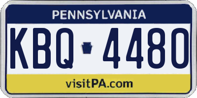 PA license plate KBQ4480