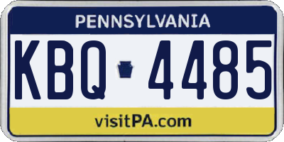 PA license plate KBQ4485