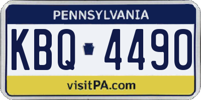 PA license plate KBQ4490
