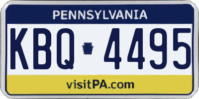 PA license plate KBQ4495