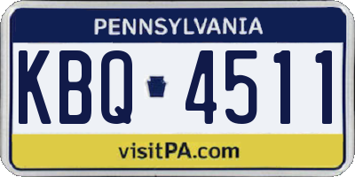 PA license plate KBQ4511