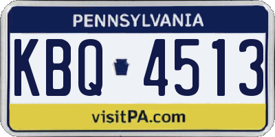PA license plate KBQ4513