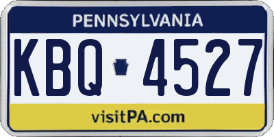 PA license plate KBQ4527