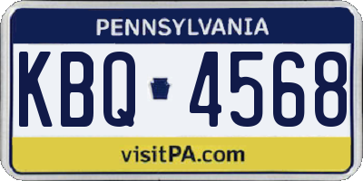 PA license plate KBQ4568