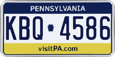 PA license plate KBQ4586