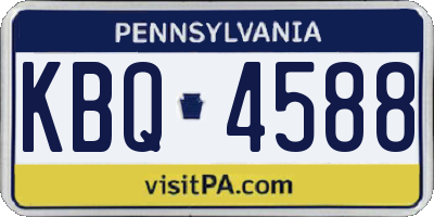 PA license plate KBQ4588
